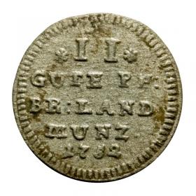 Obrazek dla: 2 gute groschen 1752 Fryderyk III Margrabia Brandenburski Niemcy Bayreuth