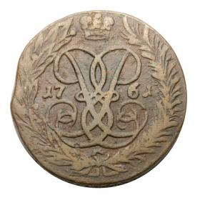 Obrazek 2 dla: 2 kopiejki 1761 Elżbieta Romanow Rosja