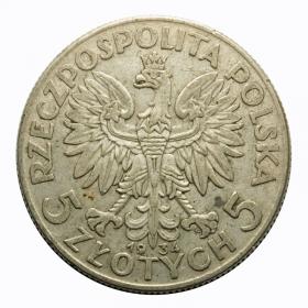 Obrazek 2 dla: 5 złotych 1934 Głowa Kobiety II RP Warszawa