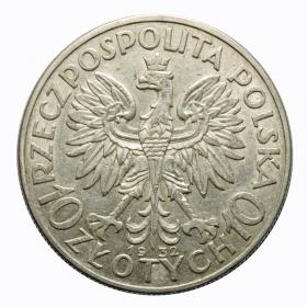 Obrazek 2 dla: 10 złotych 1932 Głowa Kobiety II RP Warszawa
