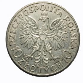 Obrazek 2 dla: 10 złotych 1932 Głowa Kobiety II RP Warszawa