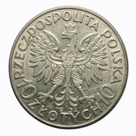 Obrazek 2 dla: 10 złotych 1932 Głowa Kobiety II RP Warszawa