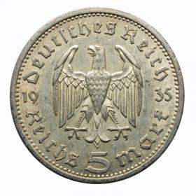 Obrazek 2 dla: 5 marek 1935 A Berlin Paul von Hindenburg Niemcy