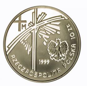 Obrazek 2 dla: 10 zł Jan Pawel II  Papież Pielgrzym 1999