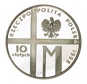 Obrazek 2 dla: 10 zł 1998 20  lecie pontyfikatu Jana Pawła II