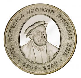 Obrazek dla: 10 zł 2005 500 rocznica urodzin Mikołaja Reja
