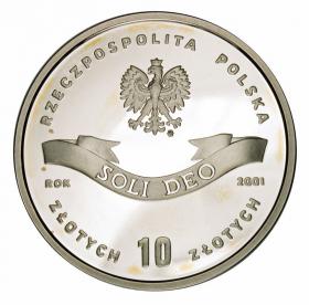 Obrazek 2 dla: 10 zł 2001 ks. kardynał Stefan Wyszyński 1901  1981