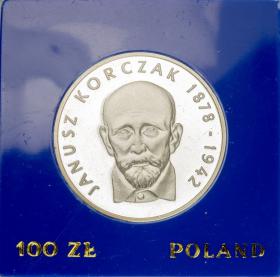 Obrazek dla: 100 zł 1978 Janusz Korczak srebro