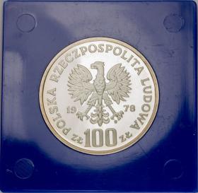 Obrazek 2 dla: 100 zł 1978 Janusz Korczak srebro