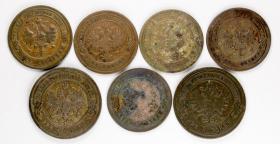 Obrazek 2 dla: Kopiejki 1893  1904 zestaw 7 sztuk Rosja