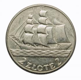 Obrazek dla: 2 złote 1936 Żaglowiec II RP Warszawa