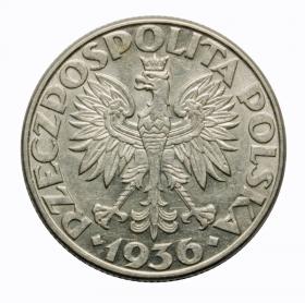 Obrazek 2 dla: 2 złote 1936 Żaglowiec II RP Warszawa