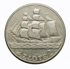 Obrazek dla: 2 złote 1936 Żaglowiec II RP Warszawa