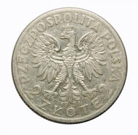Obrazek 2 dla: 2 złote 1934 Głowa kobiety II RP Warszawa