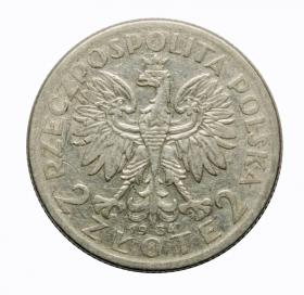 Obrazek 2 dla: 2 złote 1934 Głowa kobiety II RP Warszawa
