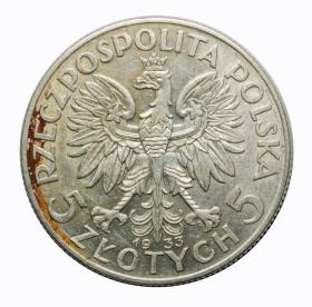 Obrazek 2 dla: 5 złotych 1933 Głowa kobiety II RP Warszawa