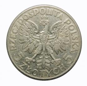 Obrazek 2 dla: 5 złotych 1933 Głowa kobiety II RP Warszawa