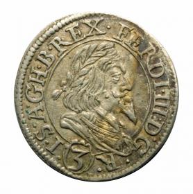 Obrazek dla: 3 krajcary 1645 Ferdynand III Habsburg Austria Graz