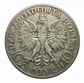 Obrazek 2 dla: 10 zł 1933 Jan III Sobieski srebro