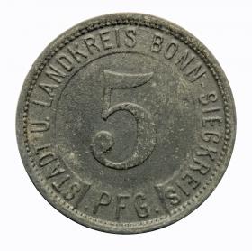 5 fenigów 1919 Bonn Nadrenia