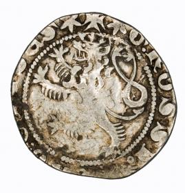 Obrazek 2 dla: Grosz praski Jan Luksemburski Czechy Kutna Hora