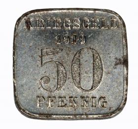 50 fenigów 1919 Mulheim a.d. Ruhr Nadrenia