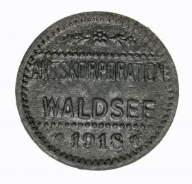 Obrazek 2 dla: 5 fenigów 1918 Waldsee Witembergia