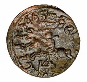 Obrazek 2 dla: Szeląg 1665 Jan Kazimierz Wilno