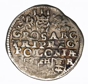 Obrazek 2 dla: Trojak 1597 Zygmunt III Waza Poznań