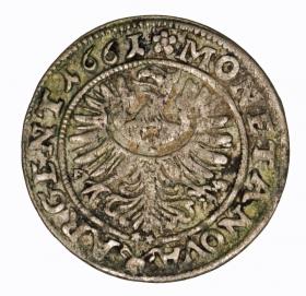 Obrazek 2 dla: 3 krajcary 1661 Jerzy III Brzeski Księstwo Brzesko Legnicko Wołowskie Brzeg