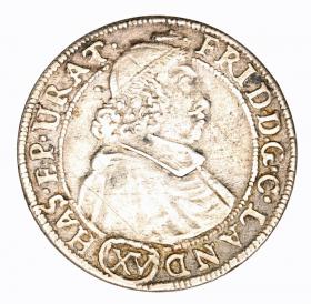 Obrazek dla: 15 krajcarów 1679 Fryderyk Heski Księstwo Nyskie Biskupów Wrocławskich Nysa