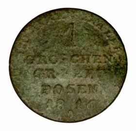 Obrazek dla: 1 grosz 1816 Fryderyk Wilhelm II Wielkie Księstwo Poznańskie Berlin