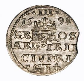 Obrazek 2 dla: Trojak 1598 Zygmunt III Waza Ryga