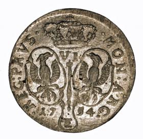 Obrazek 2 dla: Szóstak 1754 Fryderyk II Wielki Prusy Królewiec