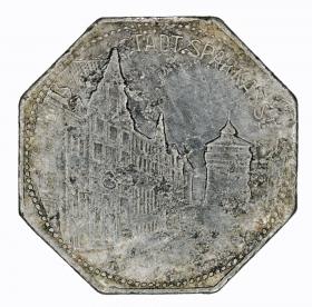 Obrazek 2 dla: Żeton tramwajowy 20 fenigów Nurnberg Further Sparkasse 