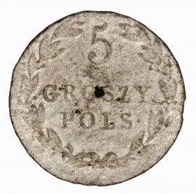 Obrazek dla: 5 groszy 1823 Aleksander I Romanow Królestwo Polskie Warszawa