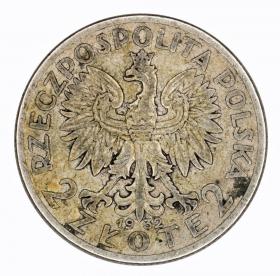 Obrazek 2 dla: 2 złote 1932 Głowa kobiety II RP Warszawa