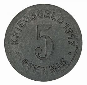 5 fenigów 1917 Elberfeld Nadrenia