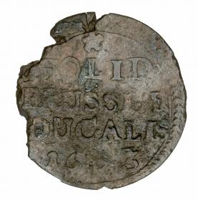 Obrazek 2 dla: Szeląg 1693 Fryderyk I Pruski Prusy Królewiec