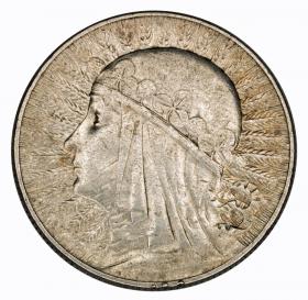 Obrazek dla: 5 złotych 1933 Głowa kobiety II RP Warszawa