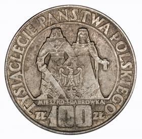 Obrazek 2 dla: 100 zł 1966 Mieszko i Dąbrówka PRL Warszawa