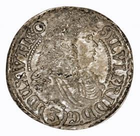 Obrazek 2 dla: 3 krajcary 1677 Sylwiusz Fryderyk Witemberski Księstwo Oleśnicko Bierutowsko Radziejowskie Oleśnica