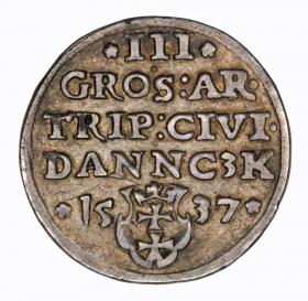 Obrazek 2 dla: Trojak 1537 Zygmunt I Stary Gdańsk