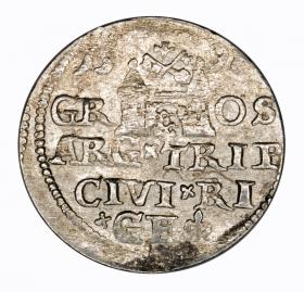 Obrazek 2 dla: Trojak 1598 Zygmunt III Waza Ryga