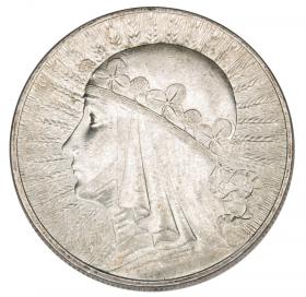 Obrazek dla: 10 złotych 1933 Głowa Kobiety II RP Warszawa