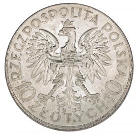 Obrazek 2 dla: 10 złotych 1933 Głowa Kobiety II RP Warszawa