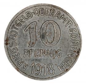 Obrazek dla: 10 fenigów 1918 Goppingen Wirtembergia