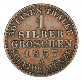 Obrazek 2 dla: 1 grosz srebrny 1857 Fryderyk Wilhelm IV Niemcy Prusy Berlin A
