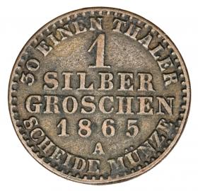 Obrazek 2 dla: 1 grosz srebrny 1865 Wilhelm I Hohenzollern Niemcy Prusy Berlin A