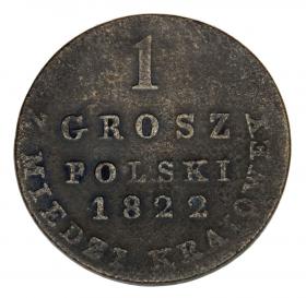 Obrazek dla: 1 grosz 1822 Aleksander I Romanow Królestwo Polskie Warszawa